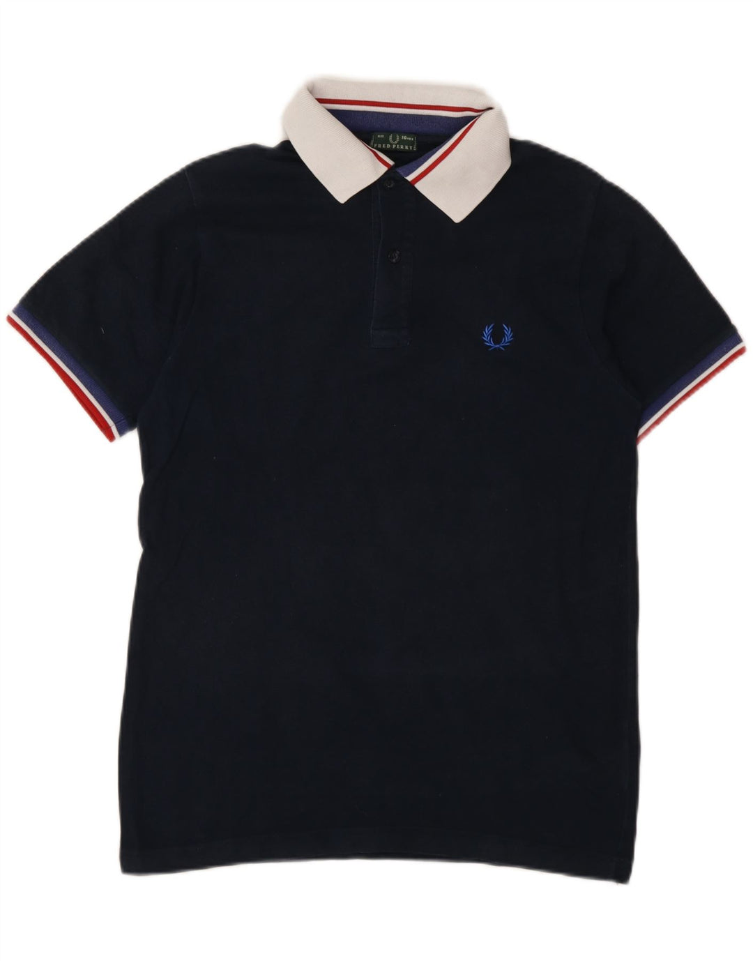 Fred Perry Boys Polo πουκάμισο 15-16 ετών Navy Blue Cotton
