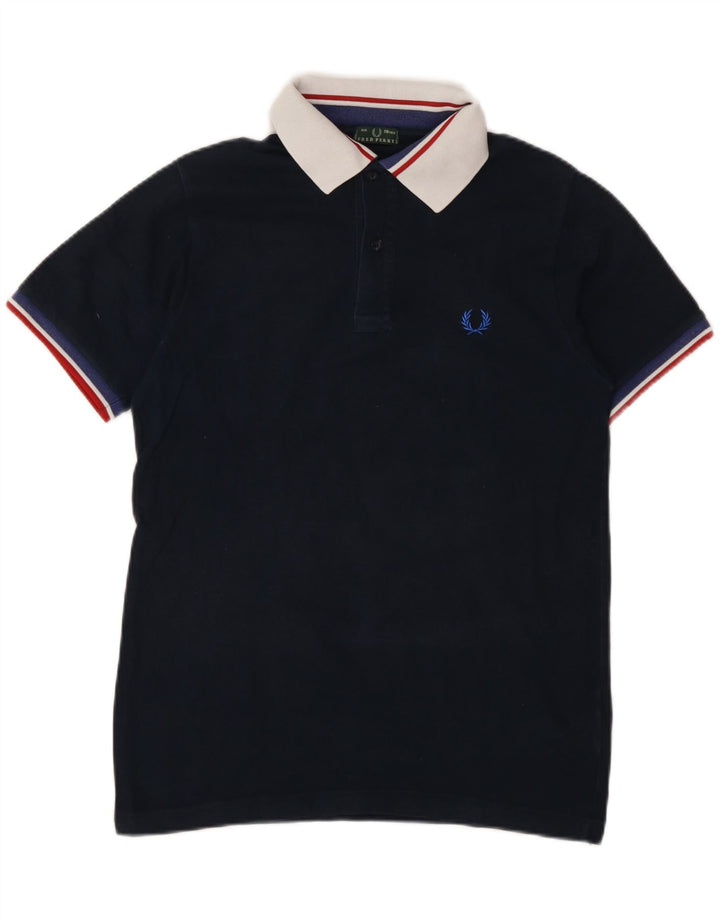 Fred Perry Boys Polo πουκάμισο 15-16 ετών Navy Blue Cotton