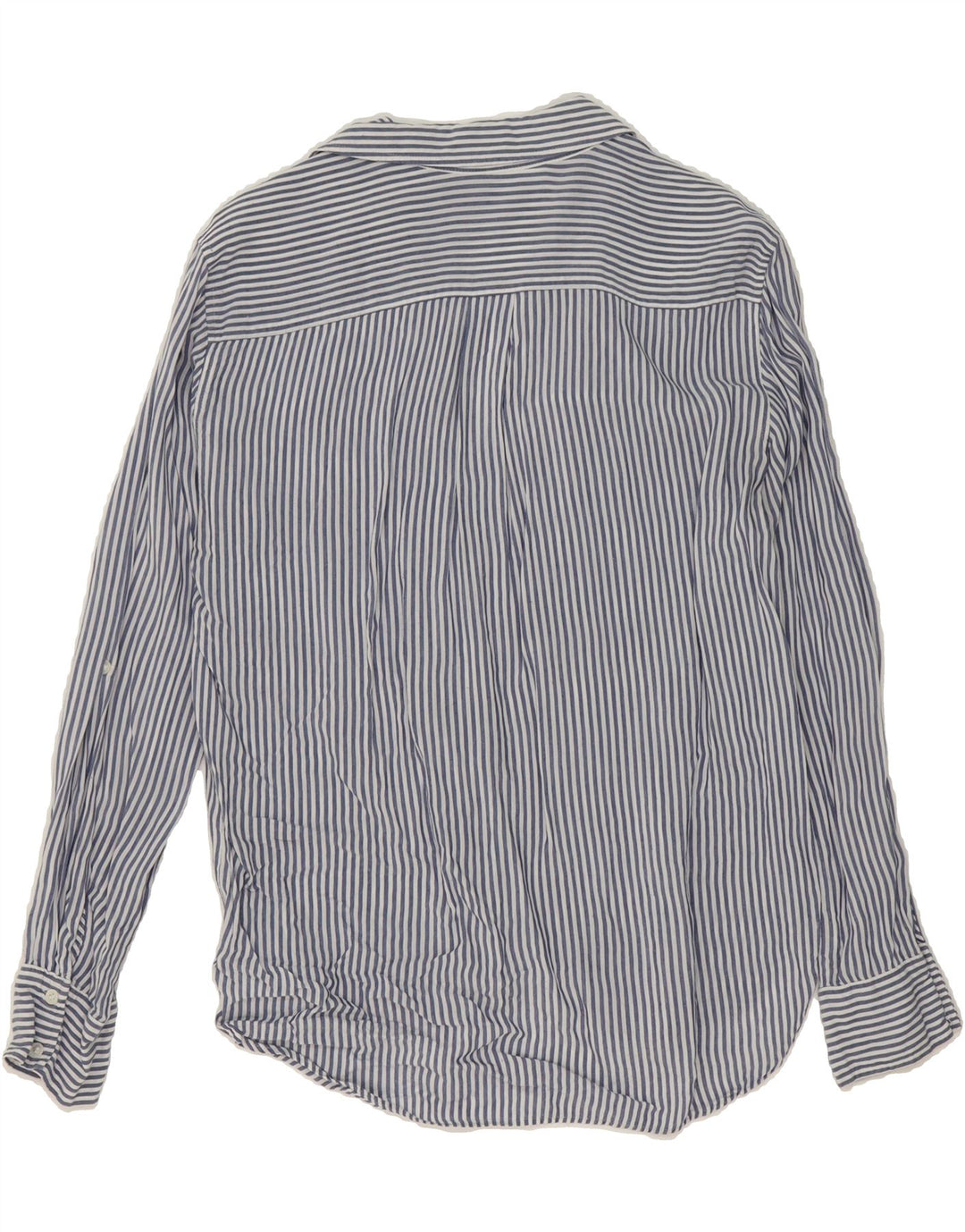 ZARA Womens Oversized Shirt UK 6 XS Blue Striped Viscose Vintage Zara and Second-Hand Zara from Messina Hembry 