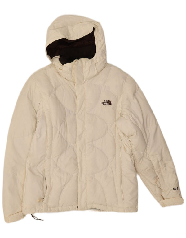 The North Face γυναικείο μπουφάν με κουκούλα UK 14 Medium White Nylon