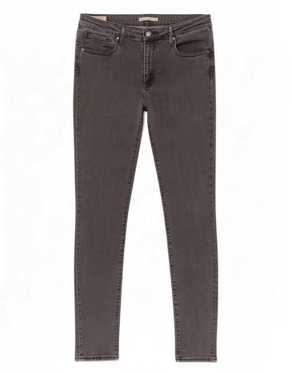 Levi's Womens 721 High Rise Skinny Jeans W31 L32 Grey Lyocell
