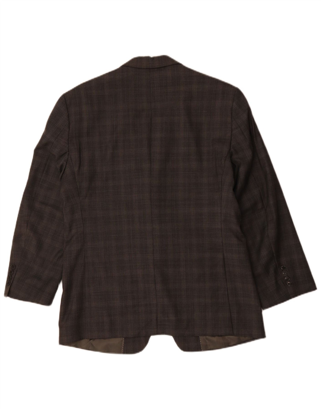 Tommy Hilfiger Ανδρικό μπλέιζερ με 2 κουμπιά μπουφάν US 41 Μεγάλο καφέ καρό μαλλί