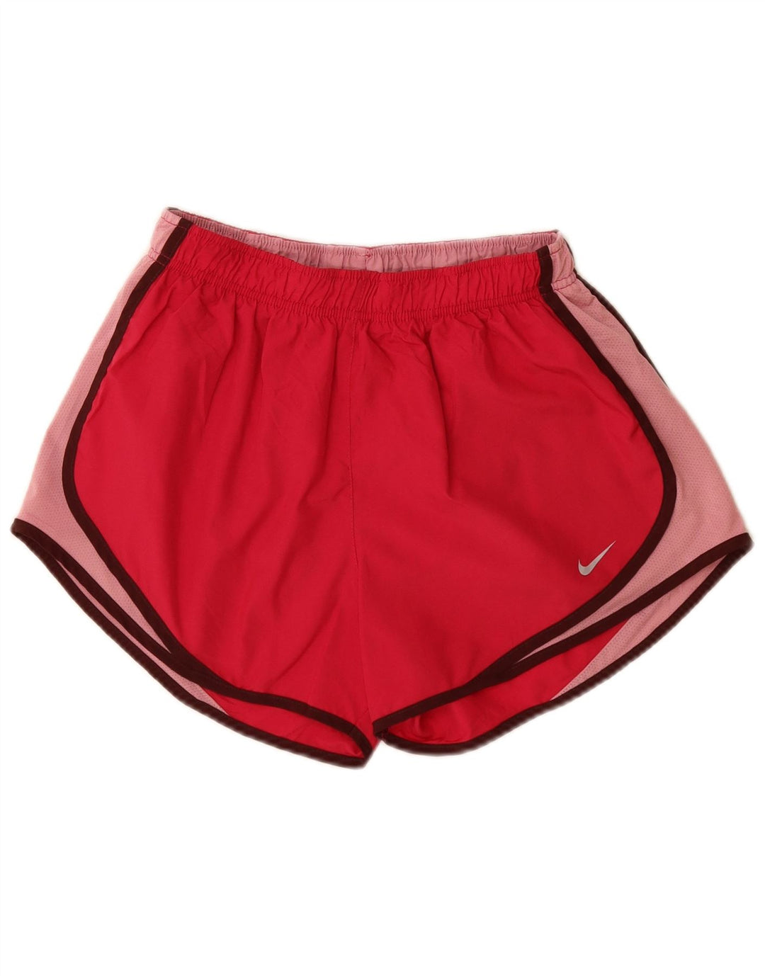 Γυναικείο αθλητικό σορτς Nike Dri Fit UK 12 μεσαίου κόκκινου χρώματος πολυεστέρας
