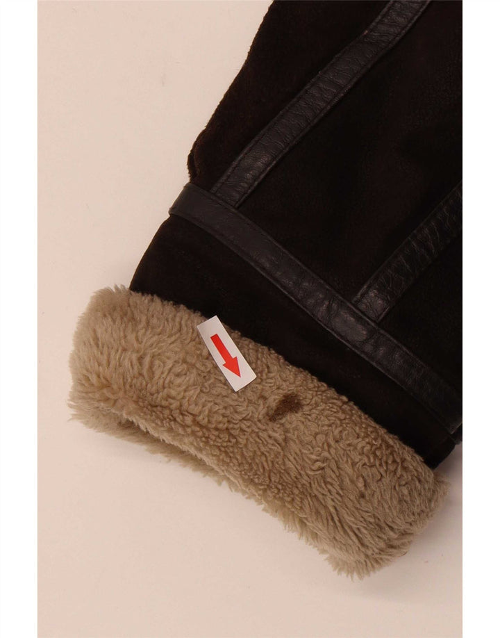 Conbipel Ανδρικό Sherpa Δερμάτινο Μπουφάν UK 40 Large Brown