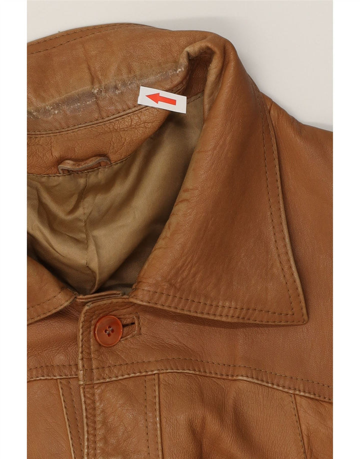 Vintage Ανδρικό Δερμάτινο Μπουφάν IT 54 2XL Καφέ