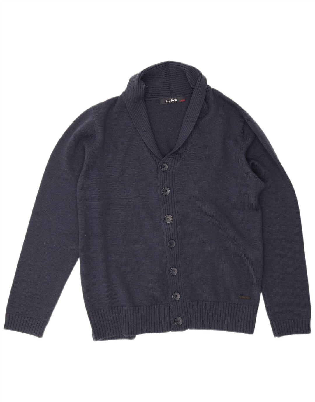 Ανδρικό πουλόβερ LIU JO Ζακέτα XL Μαλλί Navy Blue