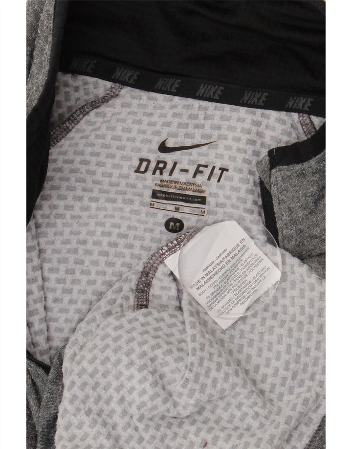 Ανδρική φόρμα NIKE Dri Fit με φερμουάρ πουλόβερ στο επάνω μέρος, μεσαίο γκρι χρώμα
