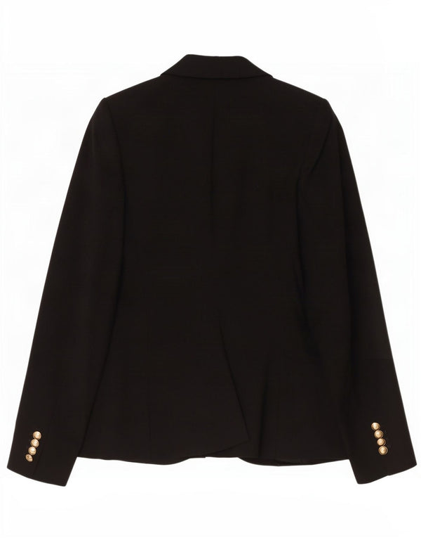 Zara Γυναικείο Μπουφάν 1 Κουμπί Blazer UK 10 Small Black Polyester