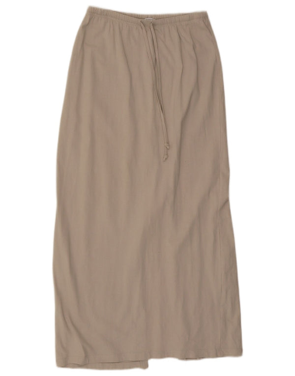 Zara Γυναικεία Maxi Φούστα Small W26 Beige Βαμβακερή