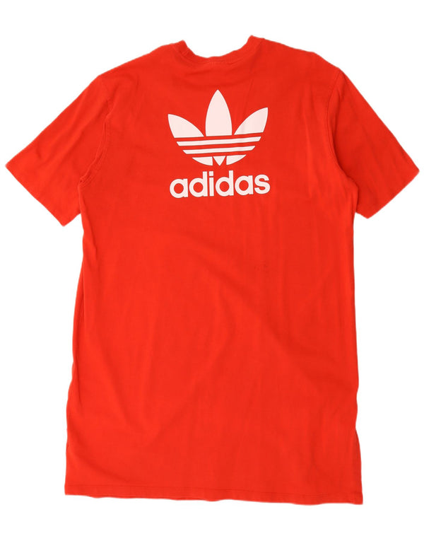 Γυναικείο γραφικό υπερμεγέθη μπλουζάκι Adidas UK 20 2XL κόκκινο βαμβακερό