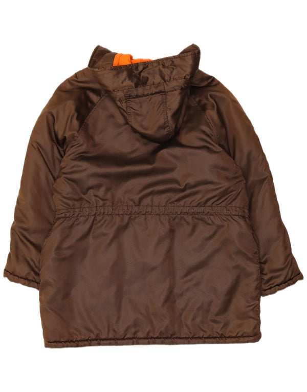 Benetton γυναικείο μπουφάν με κουκούλα Parka UK 10 Small Brown Polyamide