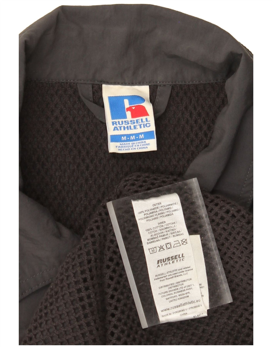 Russell Athletic Ανδρικό γραφικό μπουφάν μπουφάν UK 38 Medium Grey Polyamide
