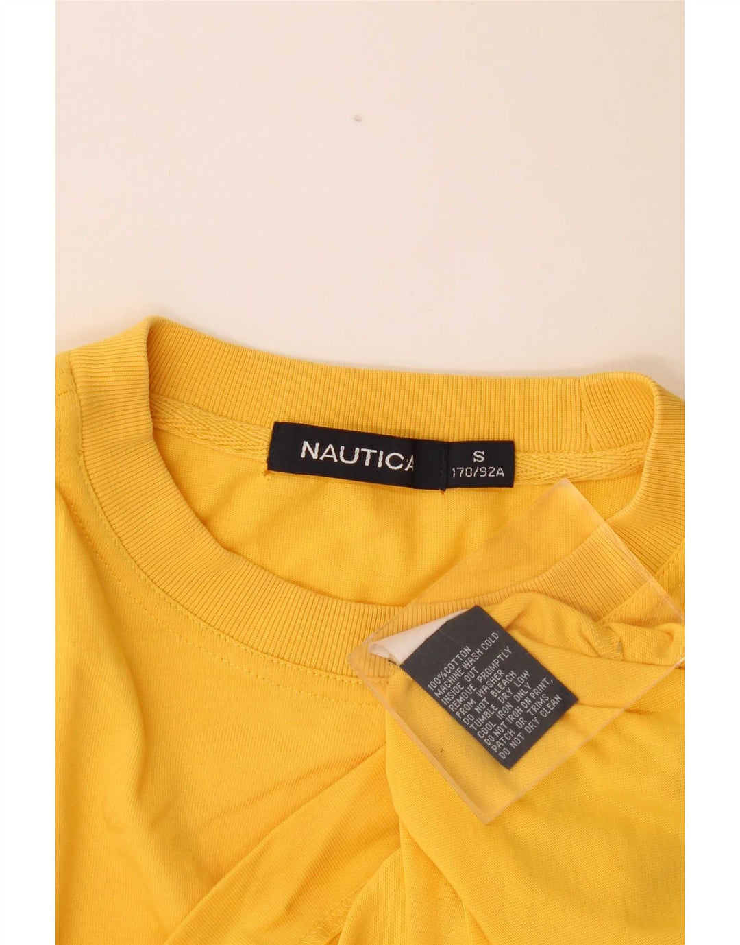 Ανδρικό γραφικό τοπ Nautica Μακρυμάνικο μικρό κίτρινο βαμβακερό