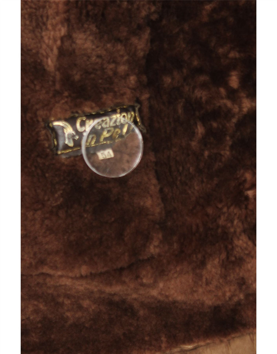 Vintage Ανδρικό Διπλό Μπουφάν Shearling IT 54 2XL Καφέ Δερμάτινο