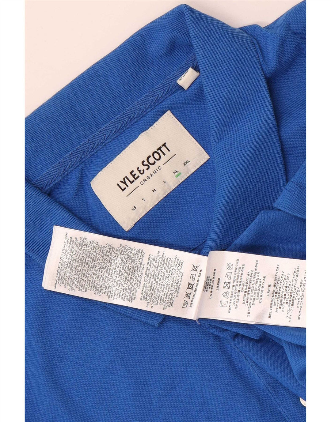 Lyle & Scott Ανδρικό πουκάμισο πόλο XL Μπλε βαμβακερό