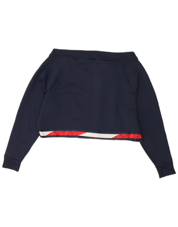Tommy Hilfiger Γυναικεία φούτερ Crop Jumper UK 16 Large Navy Blue
