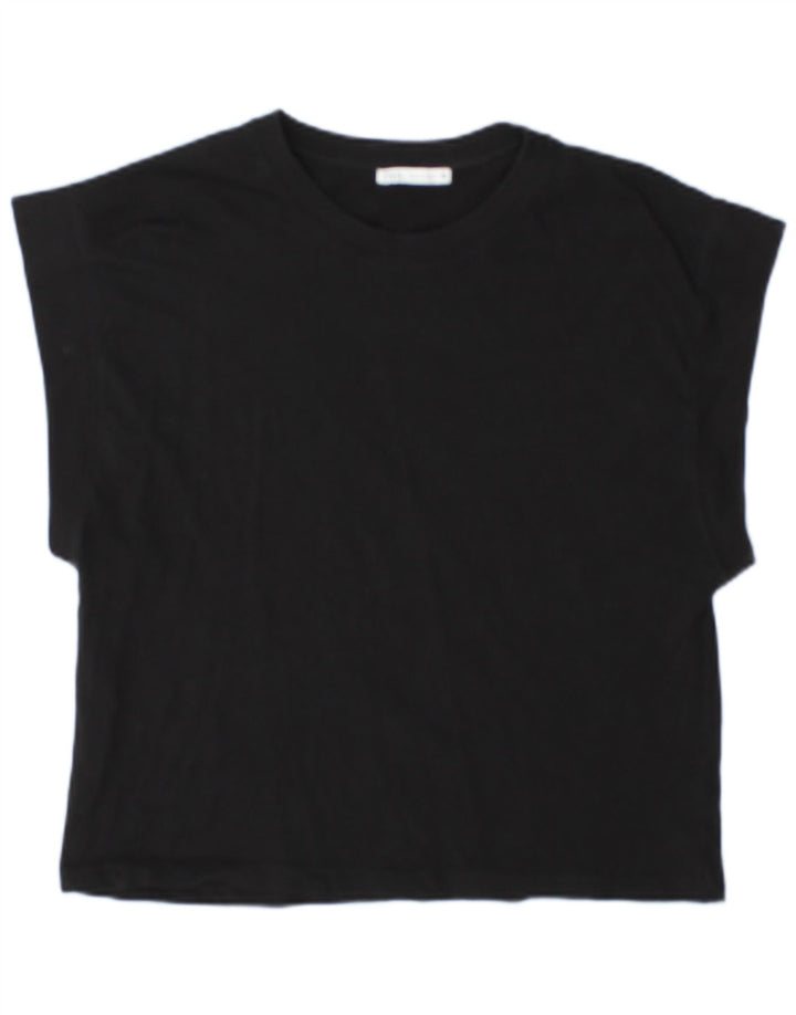 Zara Γυναικείο T-Shirt Top UK 14 Medium Black