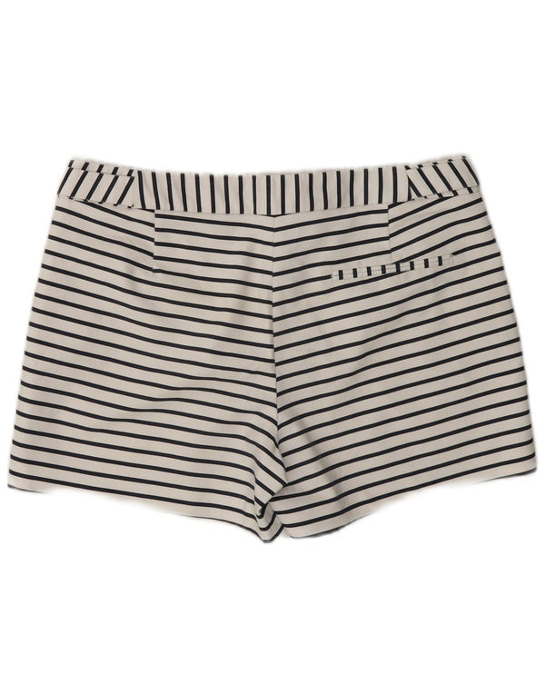 Zara Γυναικείο Casual Σορτς Medium W28 Λευκό ριγέ βαμβακερό