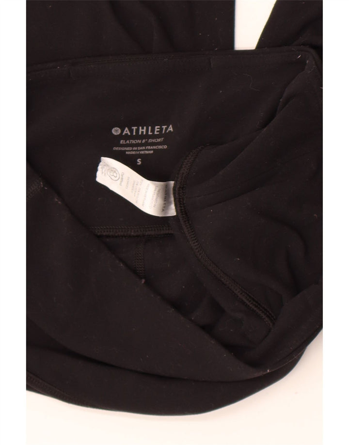 Athleta Γυναικείο αθλητικό σορτς UK 8 Small μαύρο νάιλον