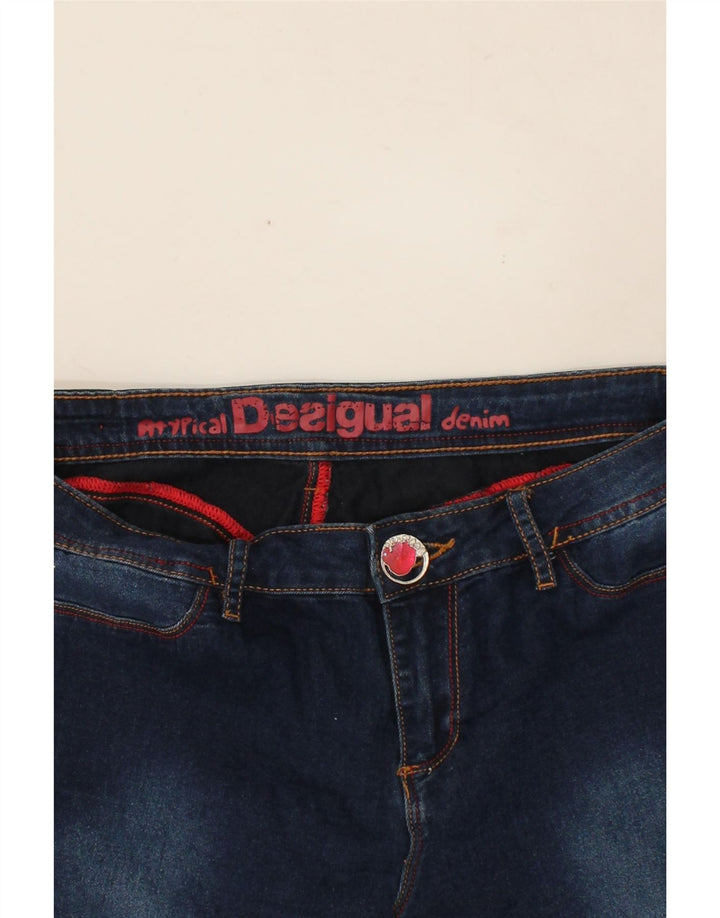 DESIGUAL Womens Skinny Jeans W32 L27 Navy Blue Polyester Vintage Desigual and Second-Hand Desigual from Messina Hembry 