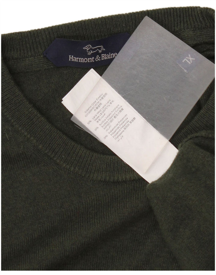 Ανδρικό πουλόβερ Harmont & Blaine Crew Neck Jumper XL Green Wool