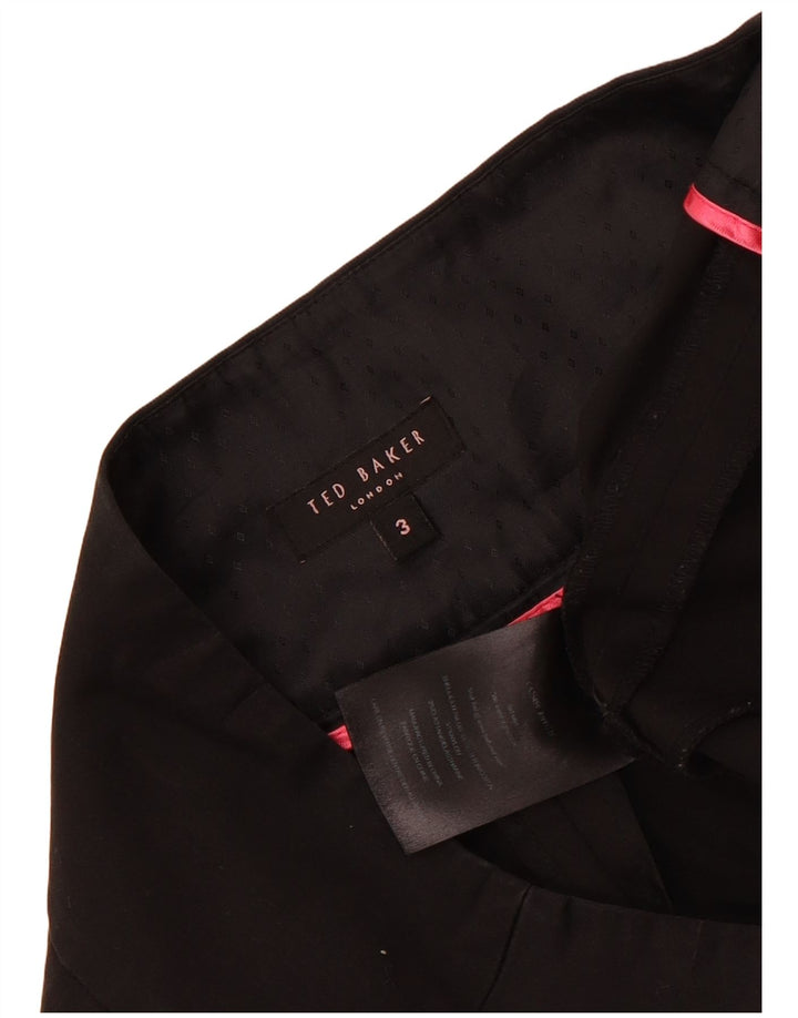 Ted Baker Γυναικείο Slim Παντελόνι Chino Μέγεθος 3 Medium W30 L29 Μαύρο βαμβακερό