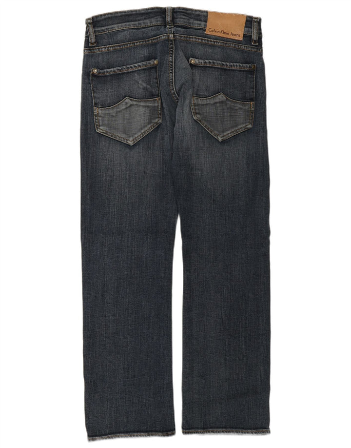 Γυναικείο τζιν ίσιο CALVIN KLEIN W30 L27 Μπλε βαμβακερό