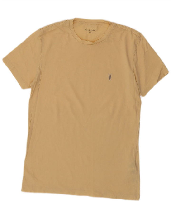 Ανδρικό T-Shirt All Saints Top Μικρό κίτρινο βαμβακερό