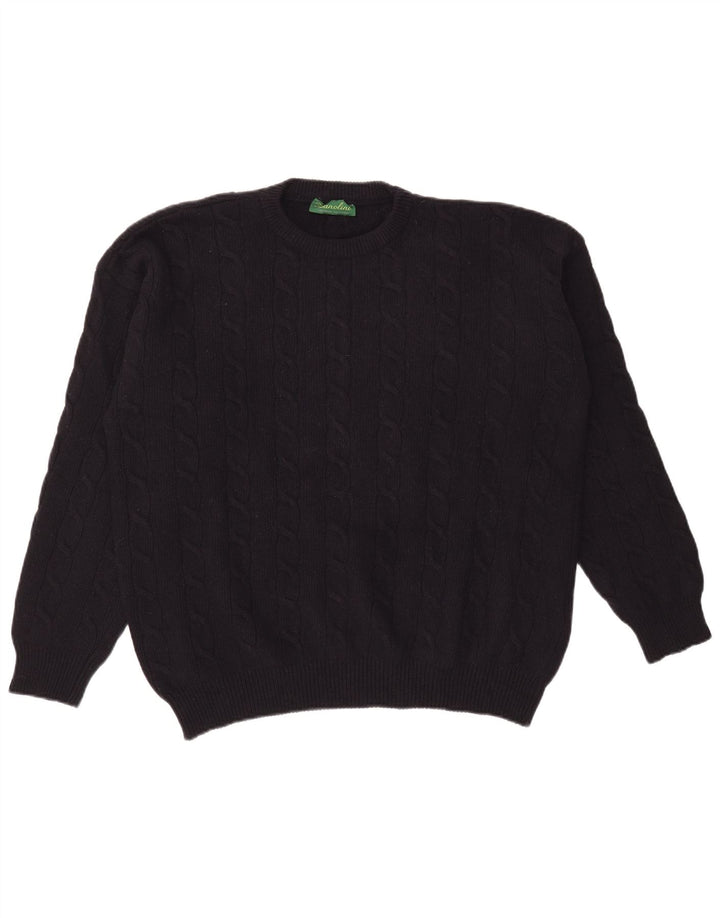 Ανδρικό πουλόβερ Zanolini Crew Neck Jumper XL Navy Blue Virgin Wool