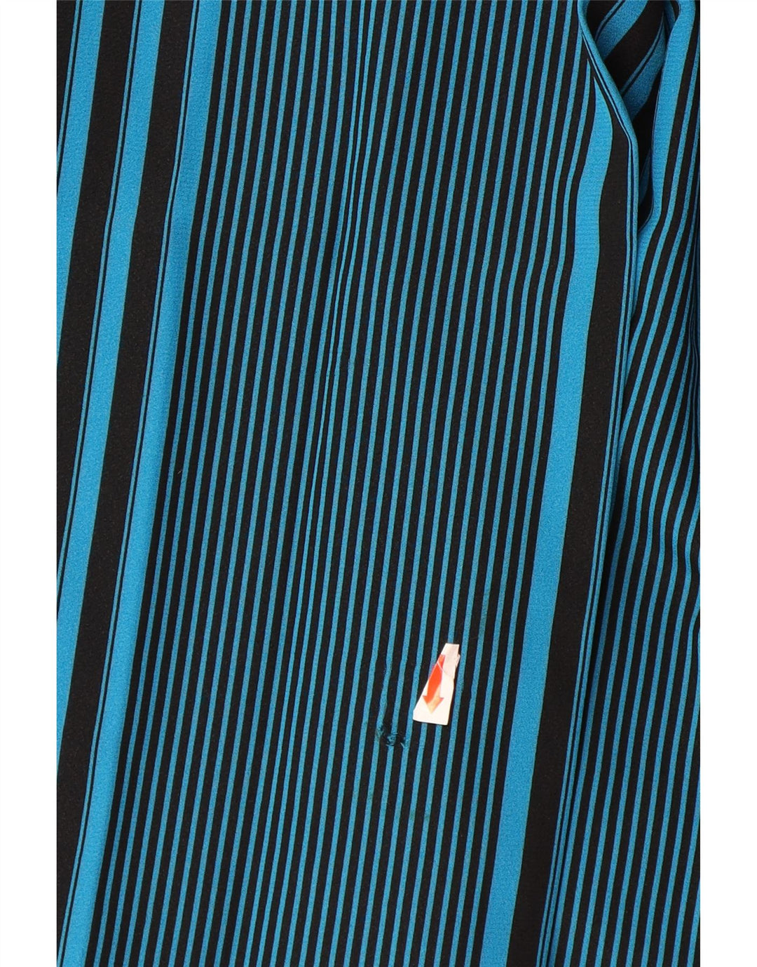 VINTAGE Γυναικεία πλισέ φούστα IT 44 Medium W32 Blue ριγέ πολυεστέρας