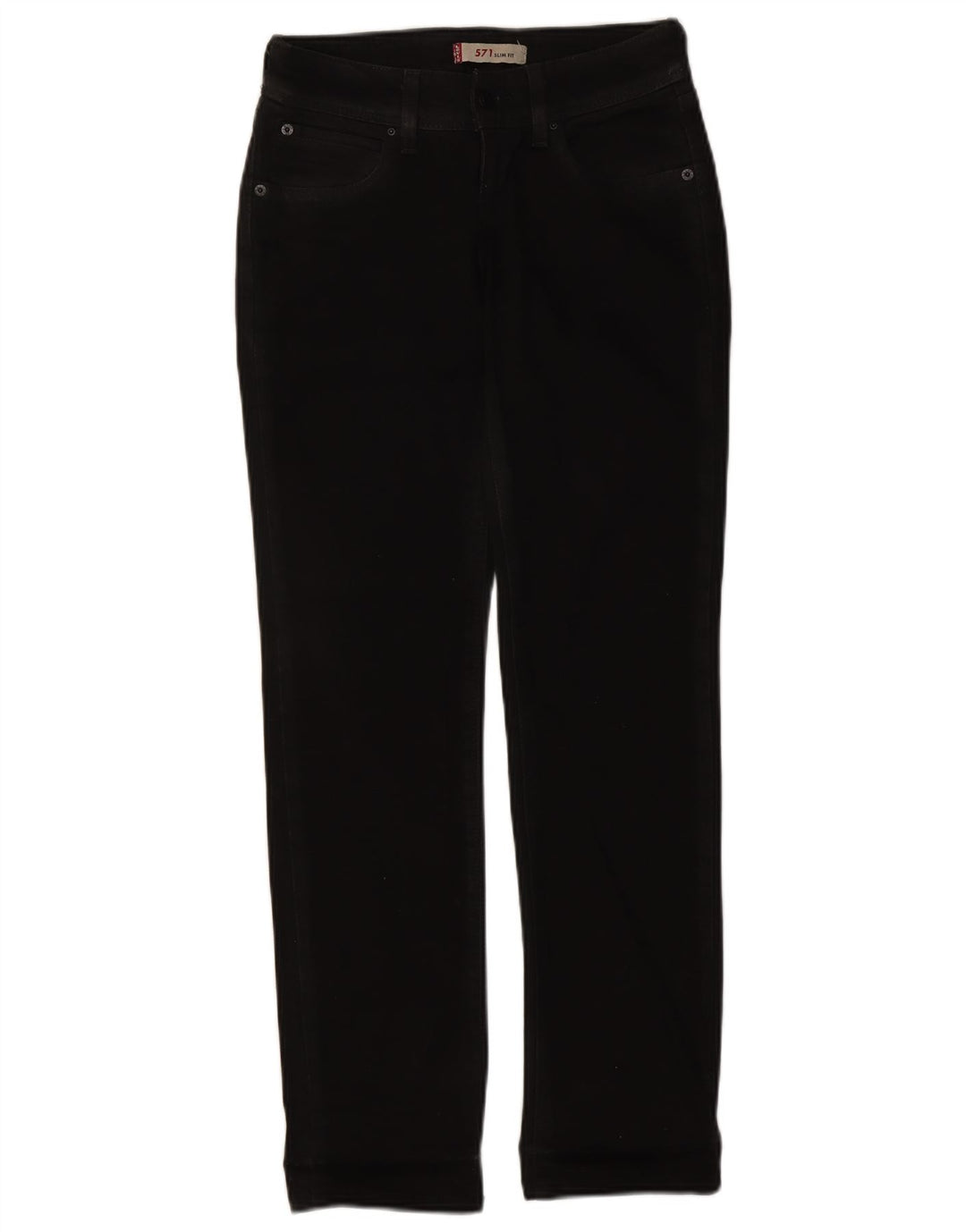 Γυναικείο Levi's 571 Slim Jeans W26 L30 Μαύρο βαμβακερό