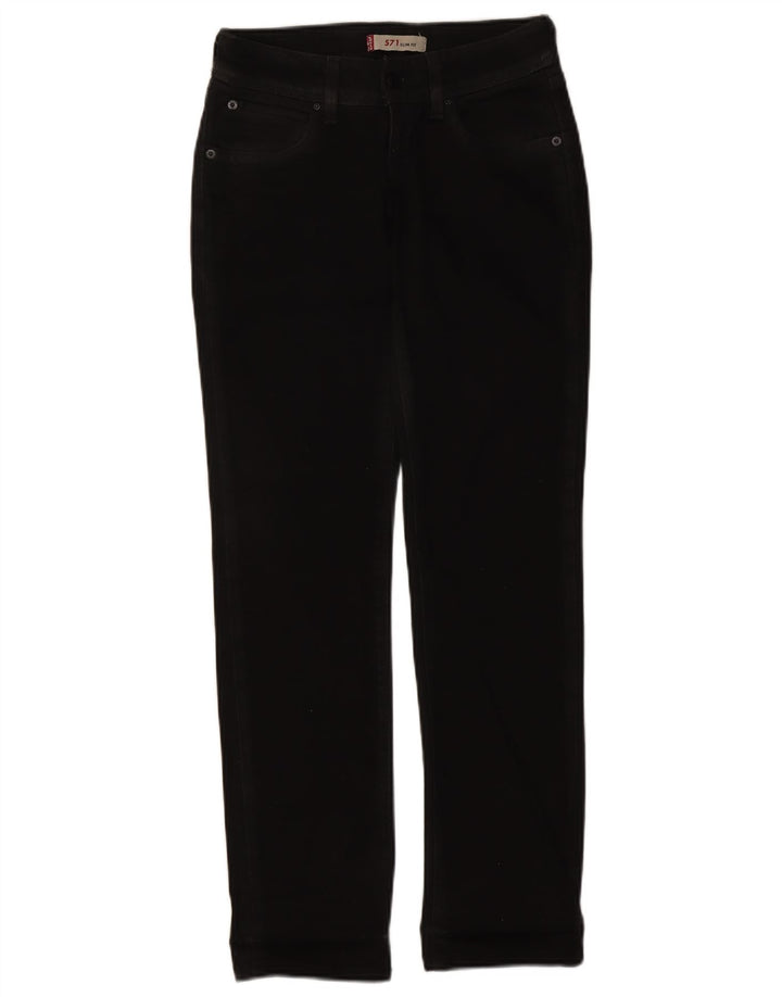 Γυναικείο Levi's 571 Slim Jeans W26 L30 Μαύρο βαμβακερό