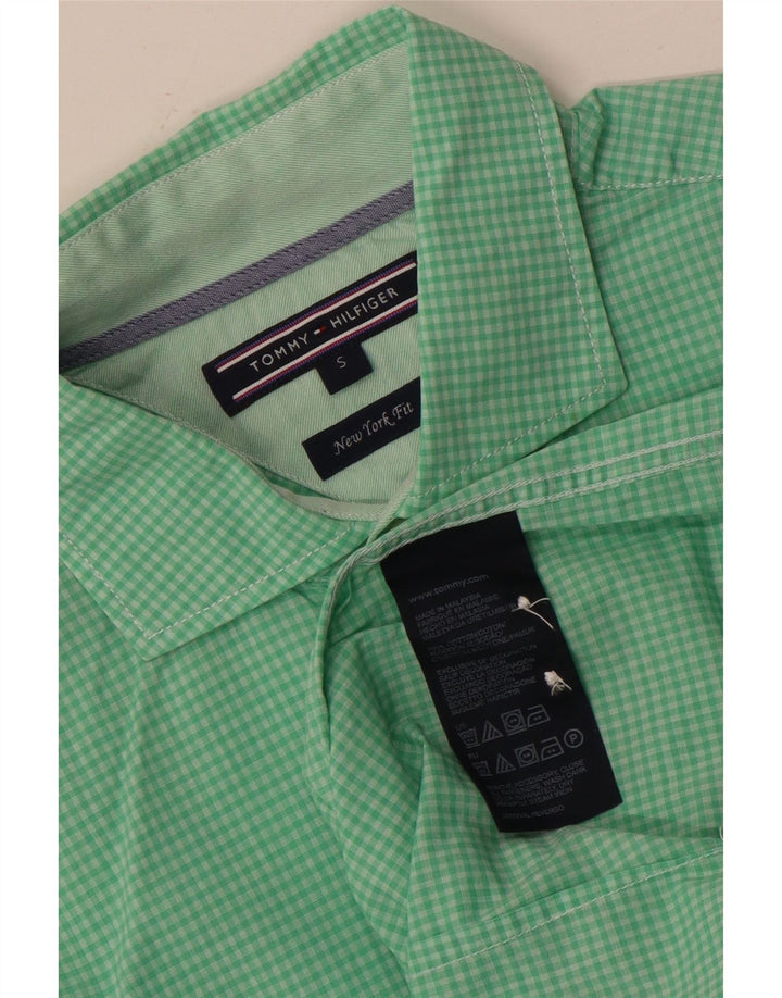 Ανδρικό πουκάμισο Tommy Hilfiger Μικρό πράσινο βαμβακερό Gingham