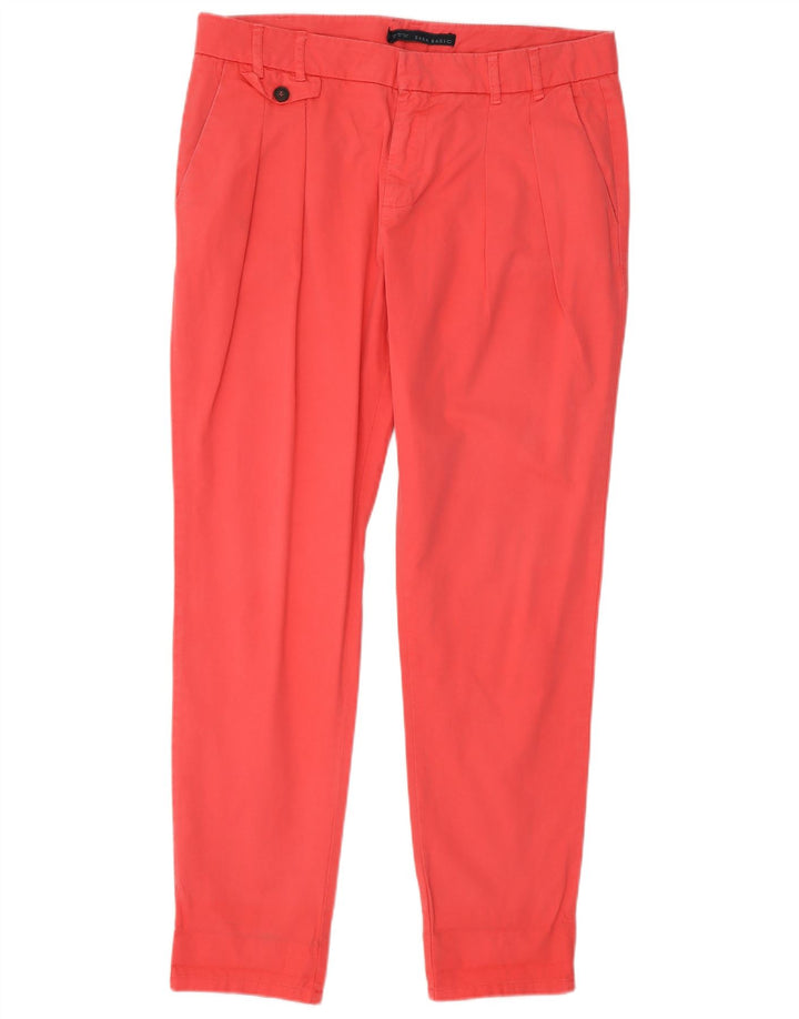 Zara Γυναικείο παντελόνι Chino με καρφίτσες Medium W28 L26 Pink