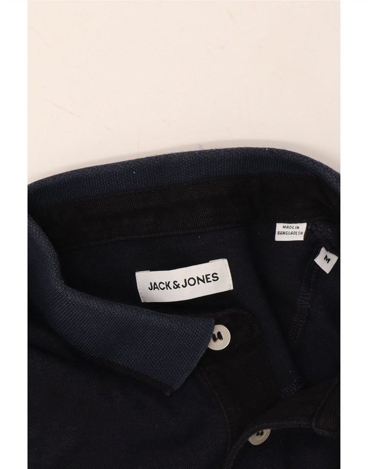 JACK & JONES Mens Polo Shirt Medium Navy Blue Cotton Vintage Jack & Jones and Second-Hand Jack & Jones from Messina Hembry 
