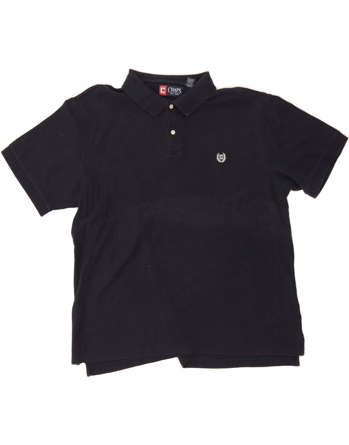 CHAPS Mens Polo Shirt XL Navy Blue Cotton Vintage Chaps and Second-Hand Chaps from Messina Hembry 