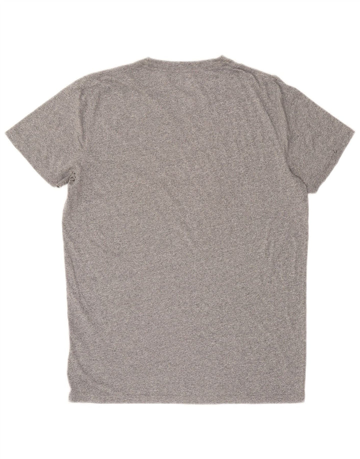 Ανδρικό T-Shirt Hollister Top Βαμβακερό με μεσαίο γκρι φλιτζάνι