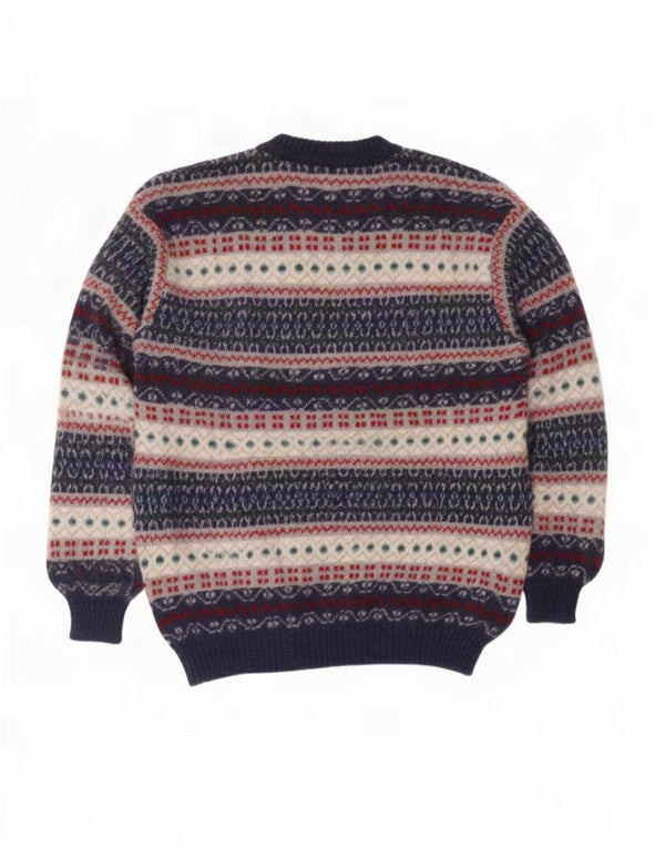 Ανδρικό πουλόβερ Sisley Crew Neck Jumper Large Navy Blue Fair Isle