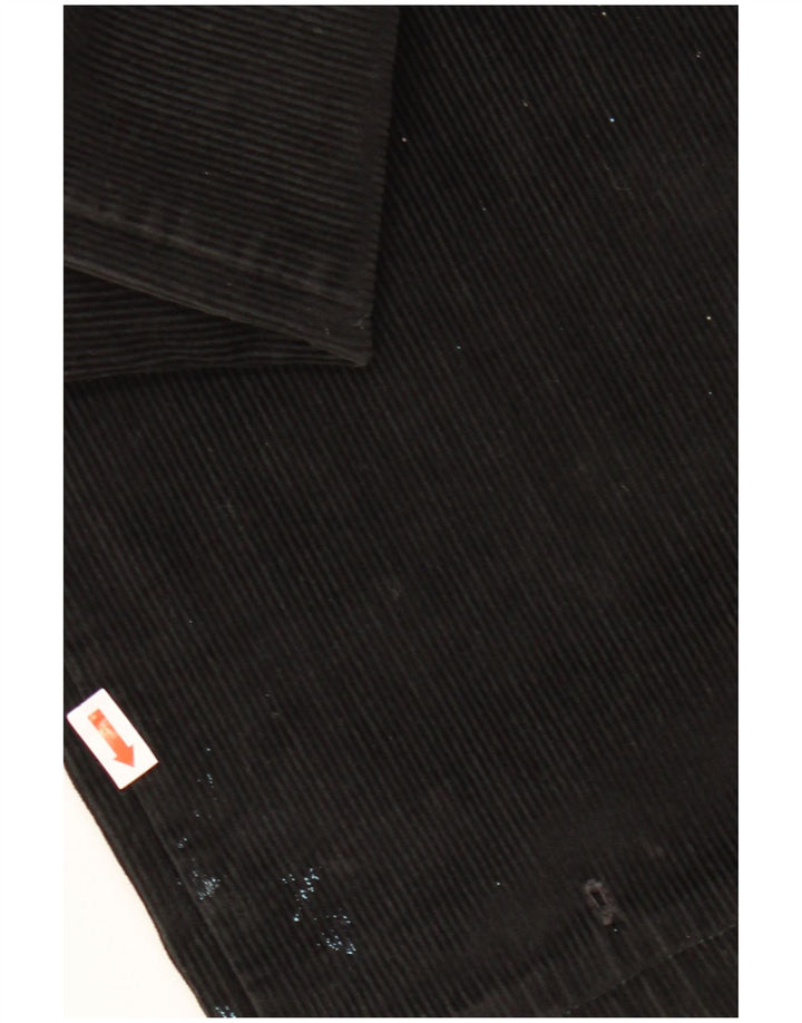 CONTE OF FLORENCE Ανδρικό κοτλέ Cropped Παντελόνι IT 50 Large W34 L25 Μαύρο