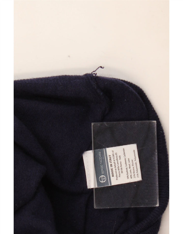 SERGIO TACCHINI Ανδρικό πουλόβερ πουλόβερ με ρολό λαιμόκοψη μεγάλο μπλε μάλλινο