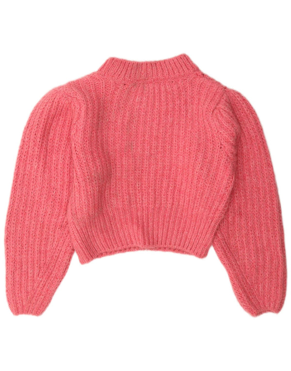 Topshop Γυναικείο πουλόβερ UK 10 Small Pink Acrylic