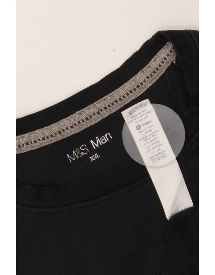 Marks & Spencer Ανδρική Φούτερ Jumper 2XL Μαύρο βαμβακερό