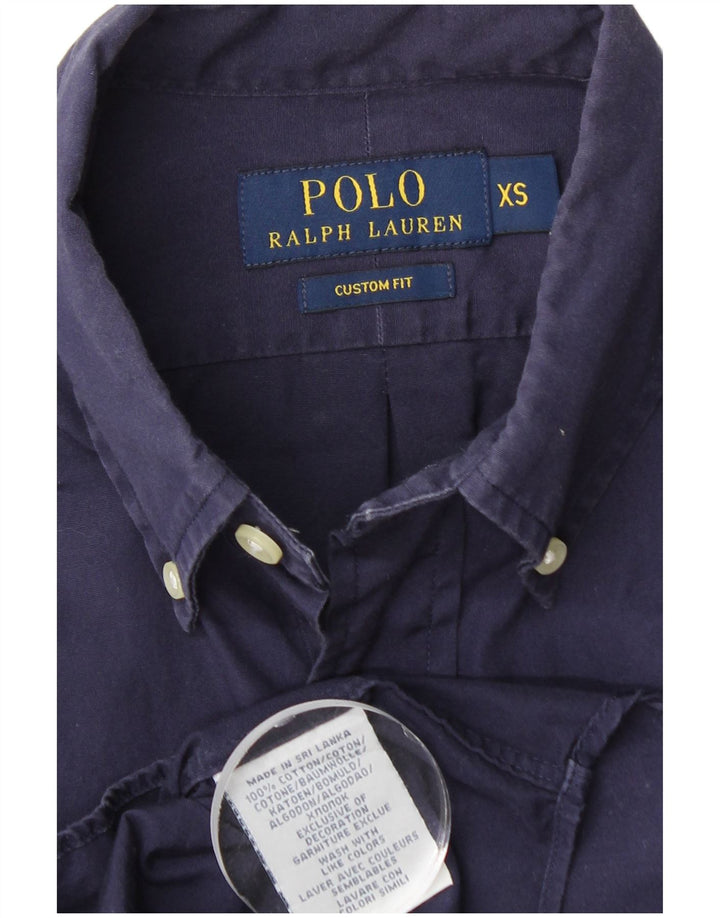 POLO RALPH LAUREN Ανδρικό πουκάμισο προσαρμοσμένης εφαρμογής XS Navy Blue Cotton