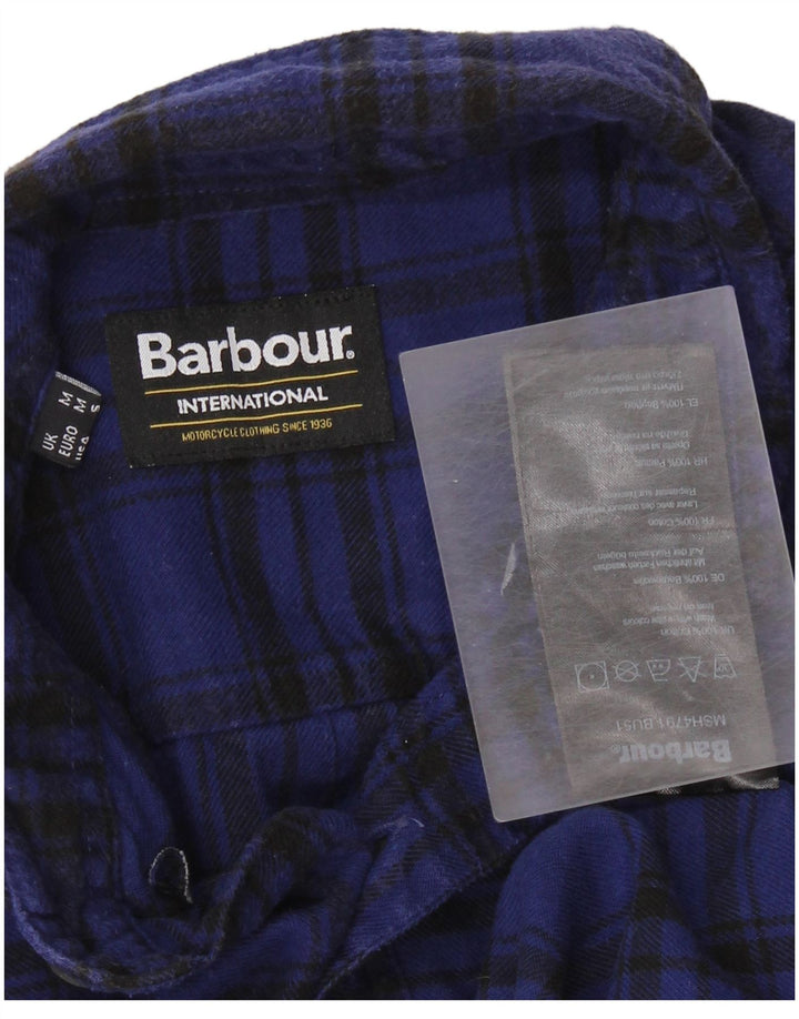Ανδρικό φανελένιο πουκάμισο Barbour, μεσαίο μπλε βαμβακερό