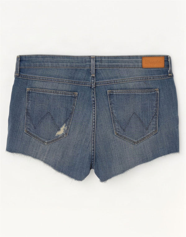 Wrangler Womens Boyfriend Distressed τζιν σορτς μικρό W34 μπλε βαμβακερό