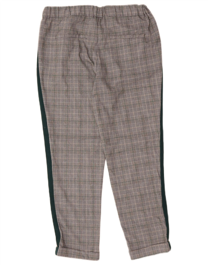 Γυναικείο ίσιο κομμένο παντελόνι Zara Medium W28 L25 Grey Check Polyester