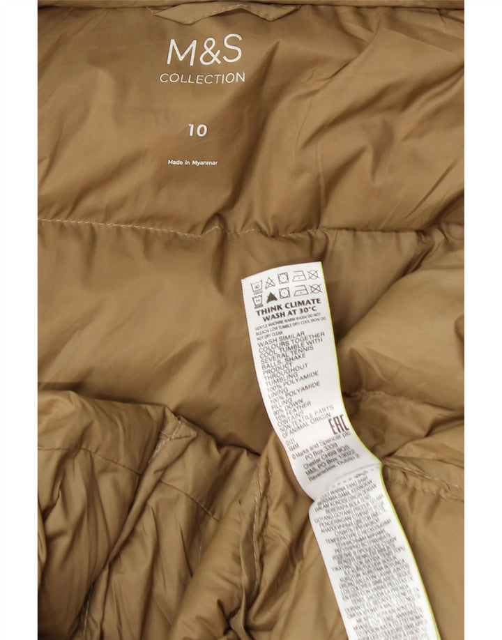 Marks & Spencer Γυναικείο παλτό με κουκούλα μεγάλου μεγέθους με επένδυση UK 10 Small Beige