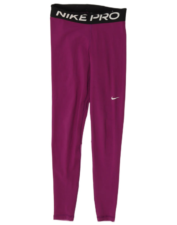 Γυναικεία γραφικά κολάν Nike UK 8 Small Purple Colourblock