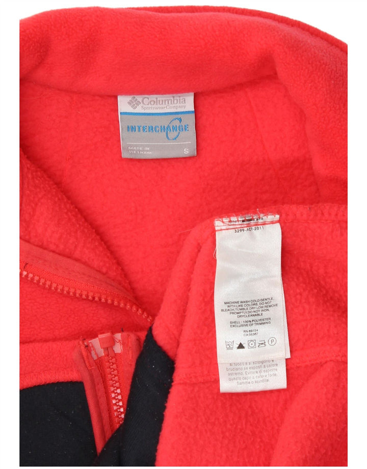 Columbia Γυναικείο Fleece Jacket UK 10 Small Red Polyester