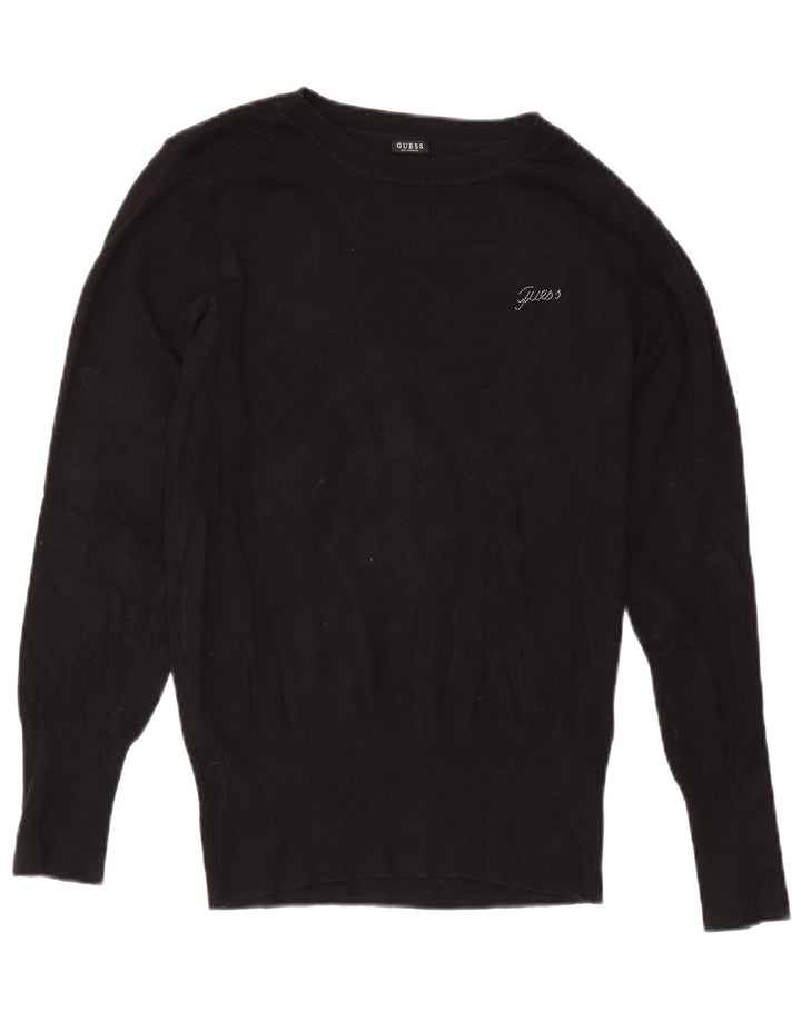 Γυναικείο πουλόβερ Guess Crew Neck Jumper UK 12 Medium Black Viscose
